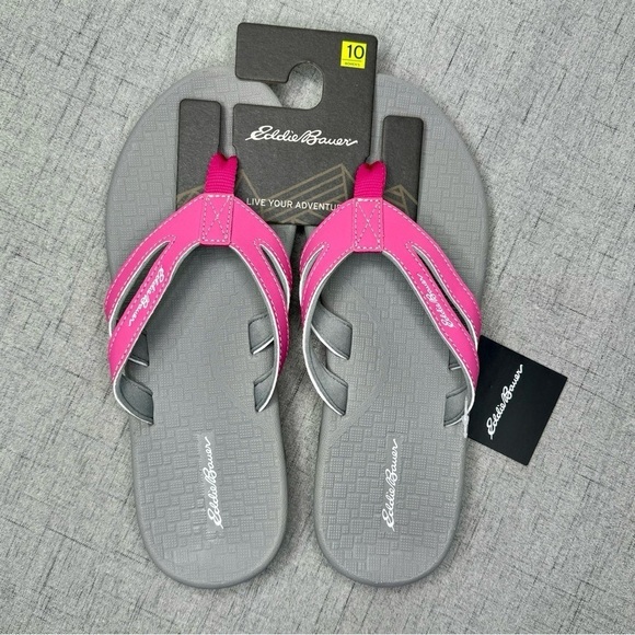 Eddie Bauer Pink Sandals Break Point Flip Flops 7 8 9 10 NWT - Picture 11 of 15